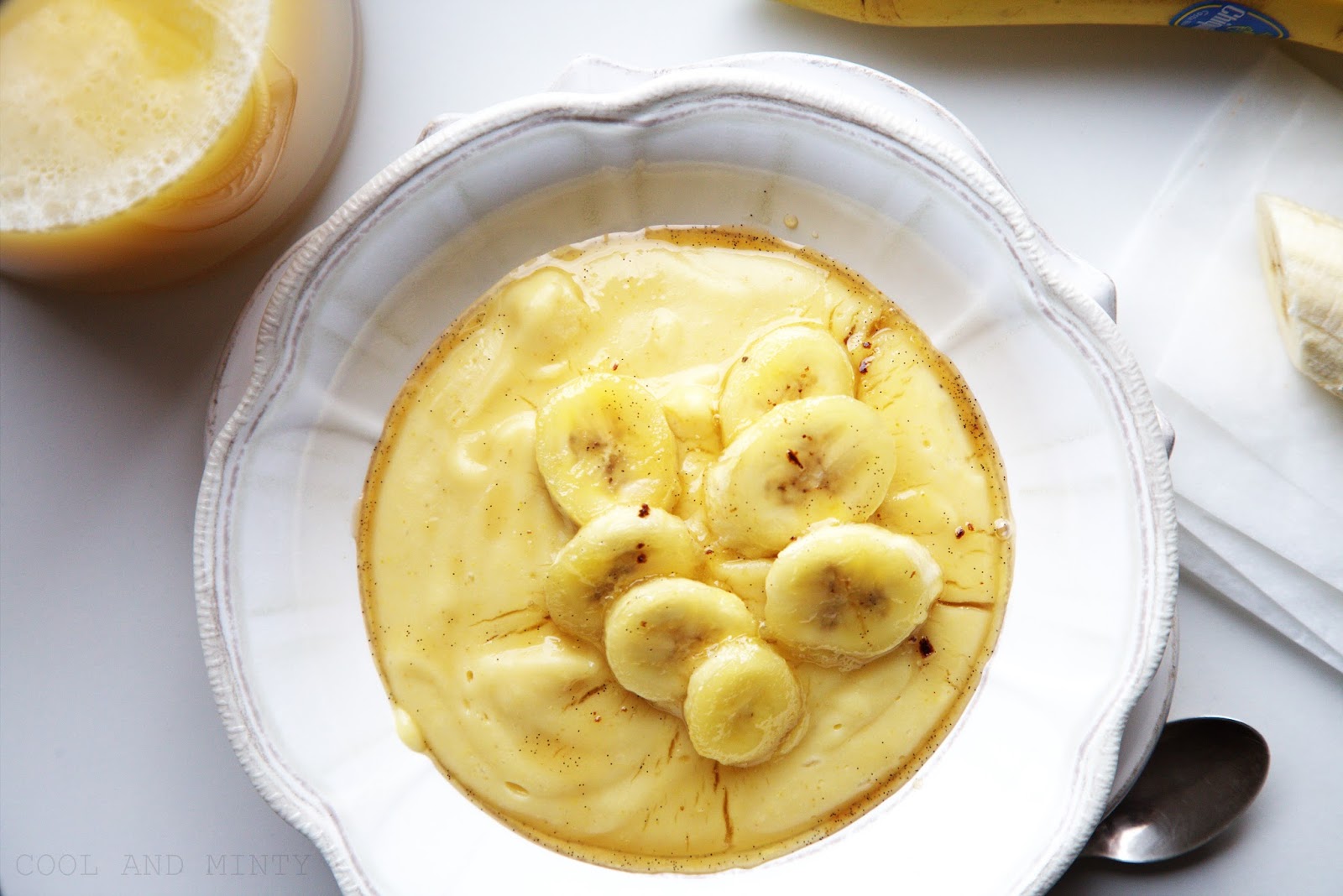 Millet with banana and eggs